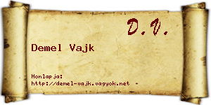 Demel Vajk névjegykártya